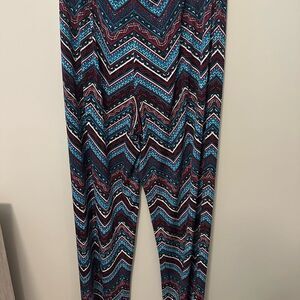 Chevron Patterned Women's Pants Large New Direction